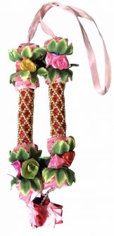 Deity Garland Pink and Red 12"